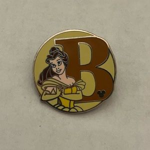 Disney B is for Belle Beauty and the Beast Alphabet Letter B Hidden Mickey Pin